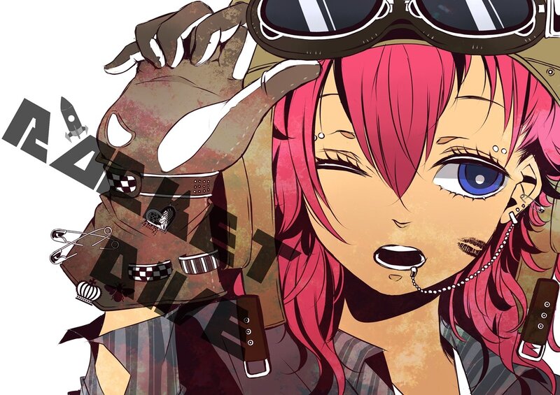 anime character with pink hair