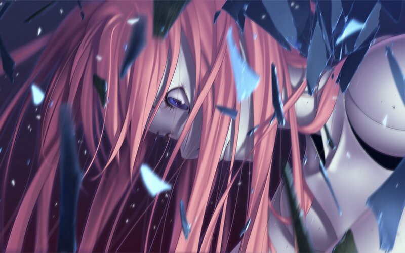 anime character with pink hair