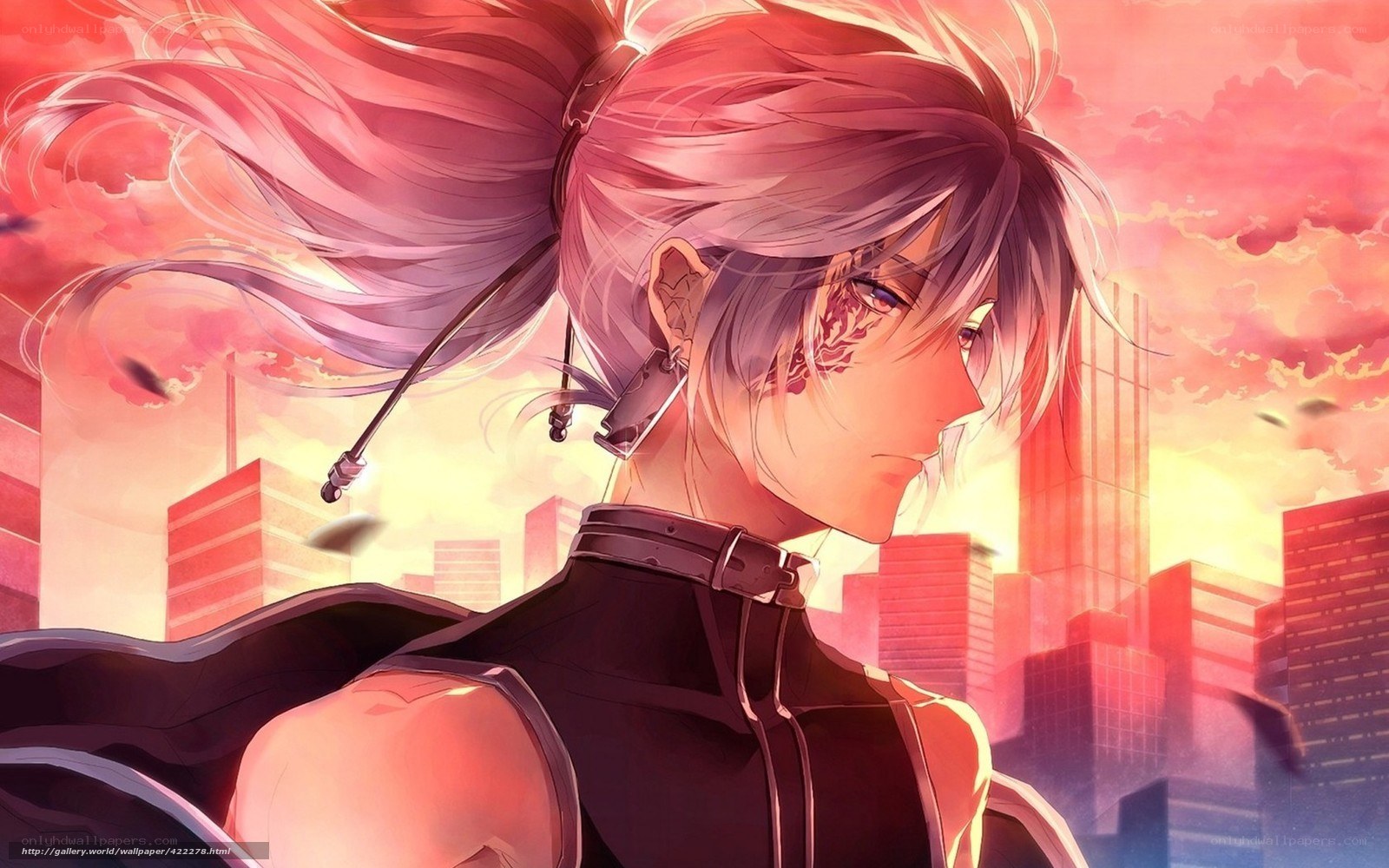 anime character with pink hair
