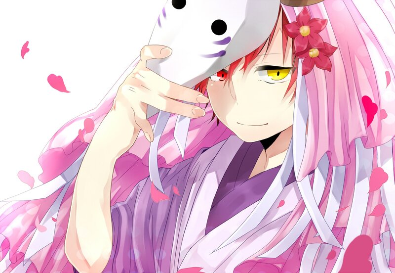 anime character with pink hair