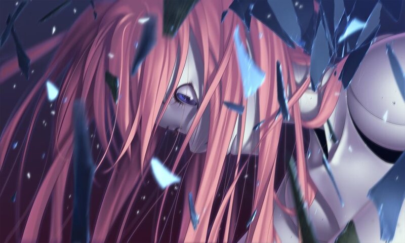 anime character with pink hair