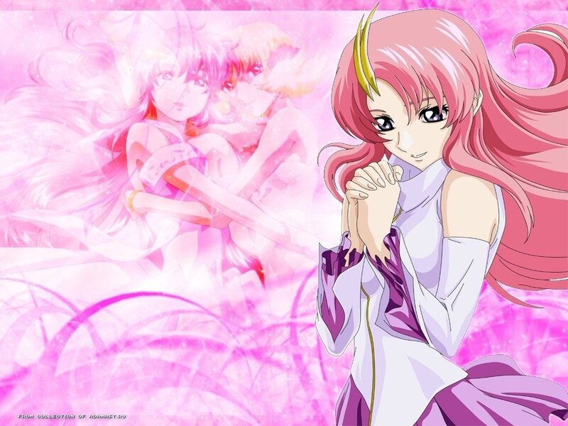 anime character with pink hair