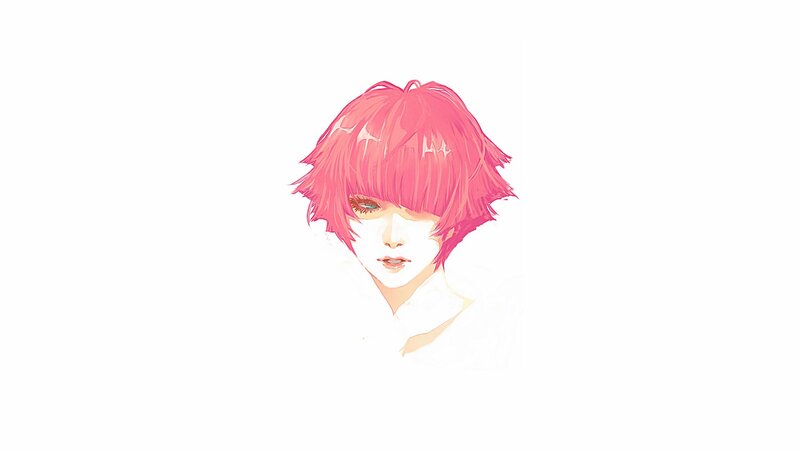 anime character with pink hair