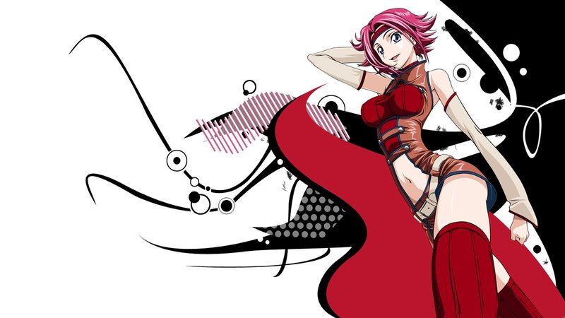 anime character with pink hair