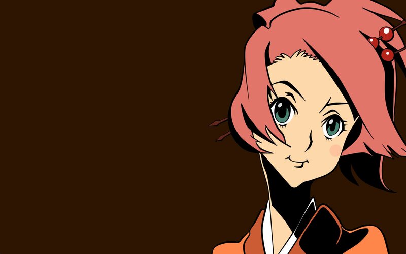 anime character with pink hair