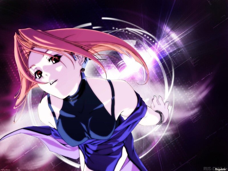 anime character with pink hair