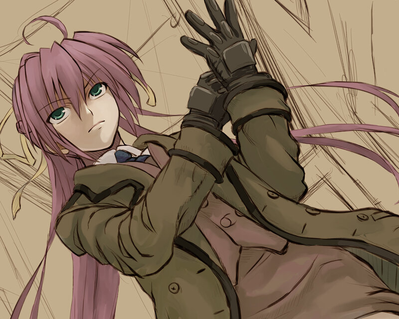 anime character with pink hair