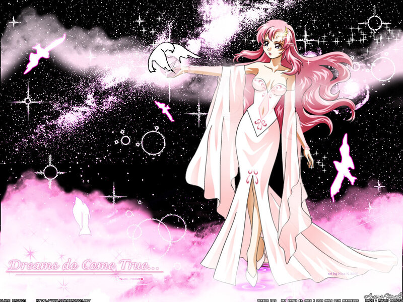 anime character with pink hair