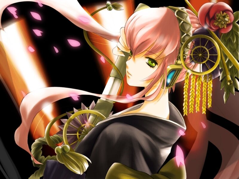 anime character with pink hair