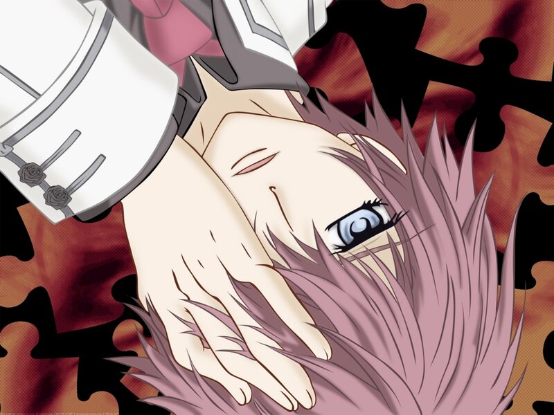 anime character with pink hair