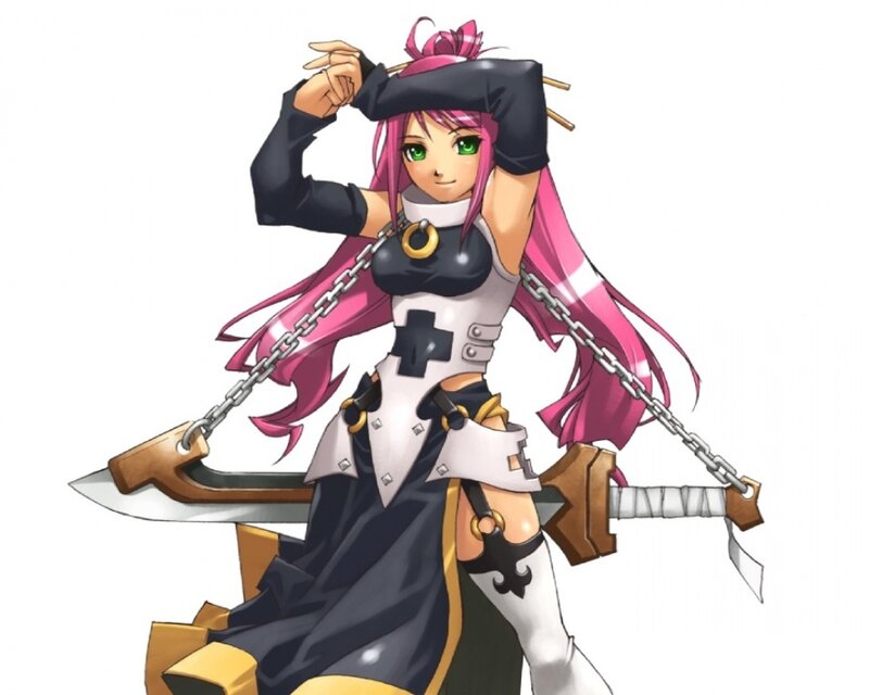 anime character with pink hair