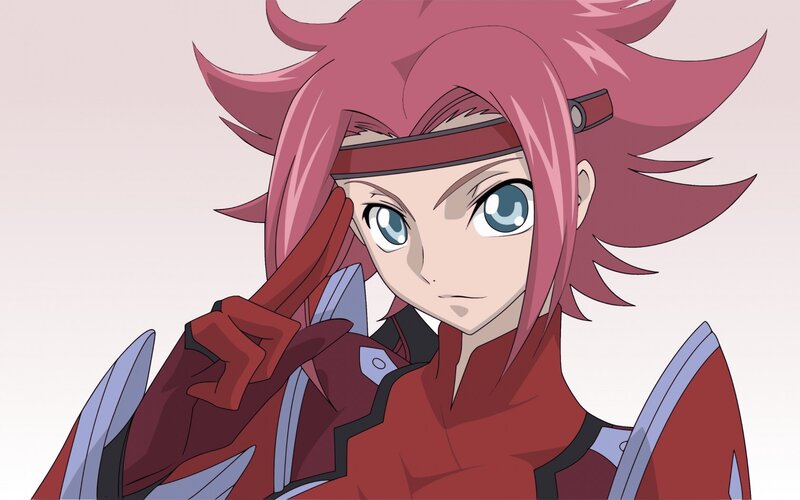 anime character with pink hair