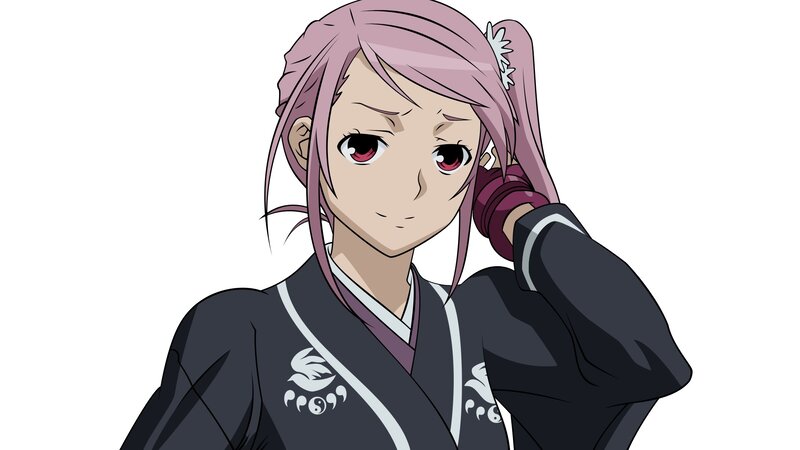 anime character with pink hair
