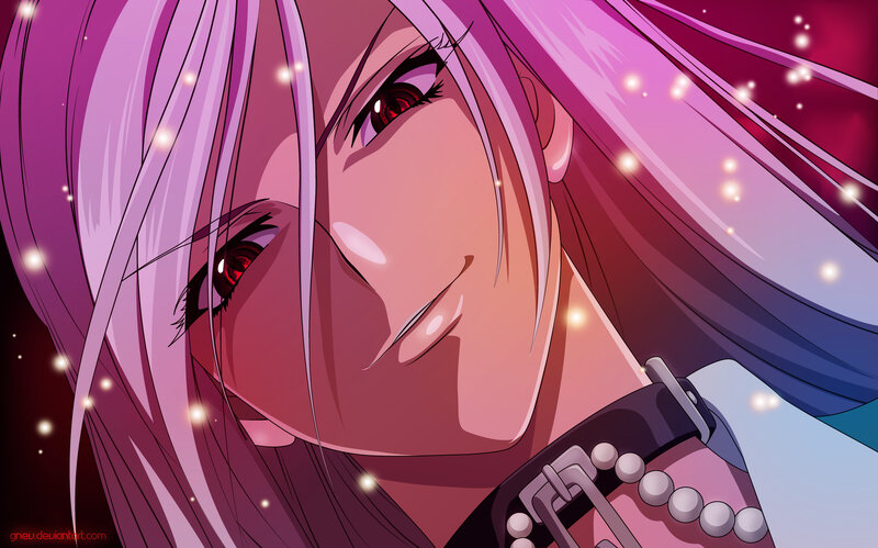 anime character with pink hair