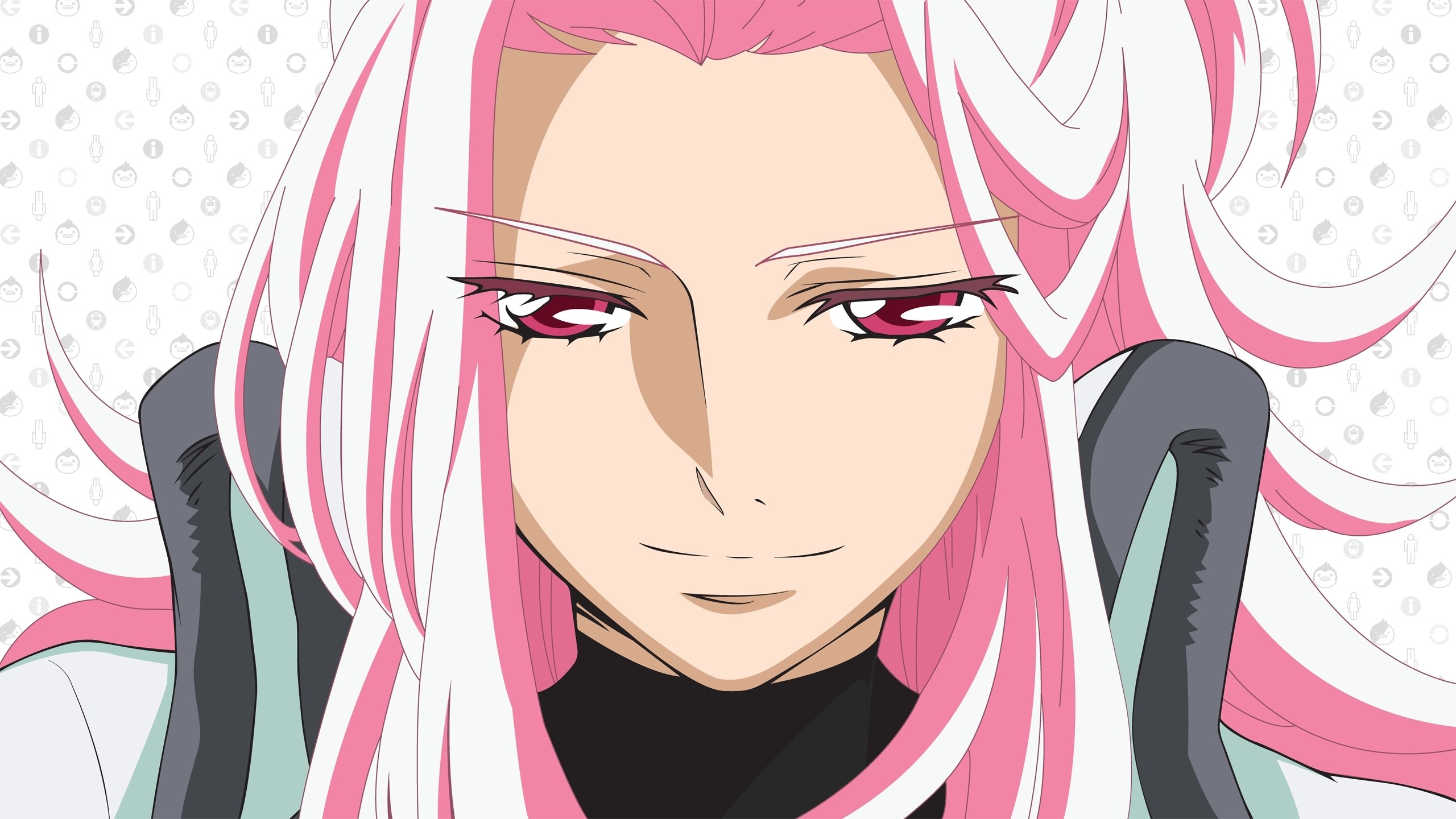 anime character with pink hair
