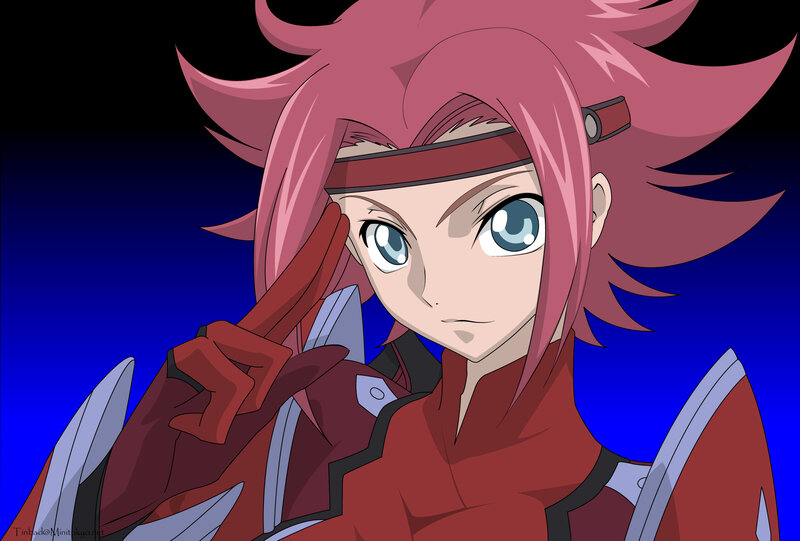 anime character with pink hair