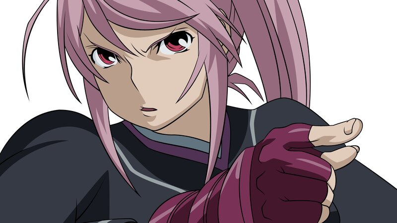 anime character with pink hair