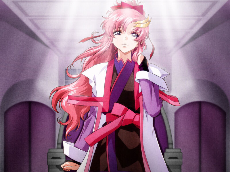 anime character with pink hair