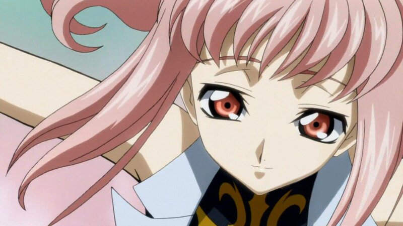 anime character with pink hair