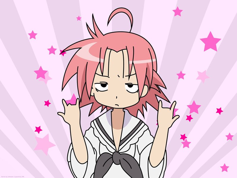 anime character with pink hair