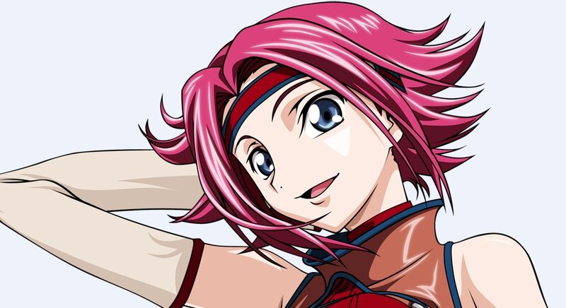anime character with pink hair
