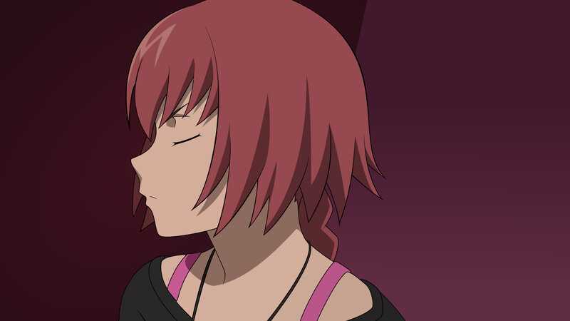 anime character with pink hair