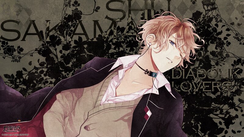 Anime Character with Pink Hair — Black, Dramatic, Flowers