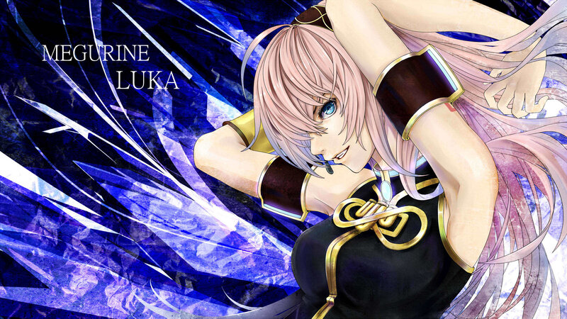 Anime Character with Pink Hair — Blue, Dramatic