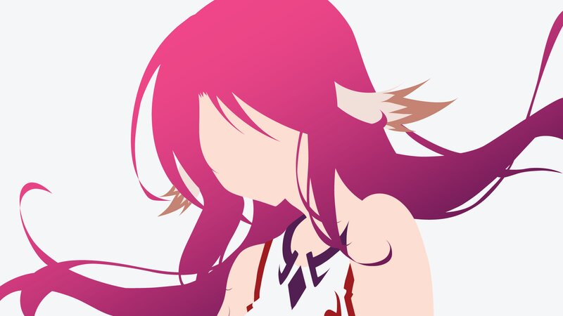 Anime Character with Pink Hair — Calm, Vector Art
