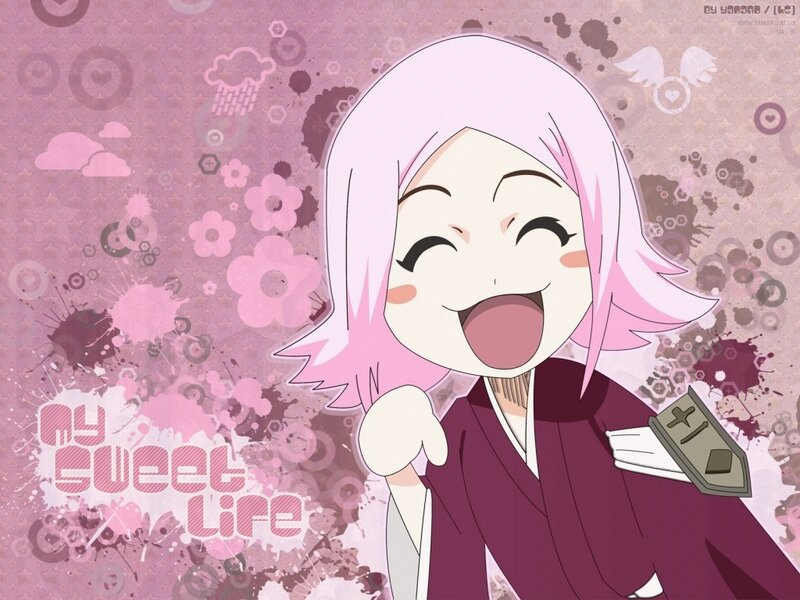Anime Character with Pink Hair — Cheerful
