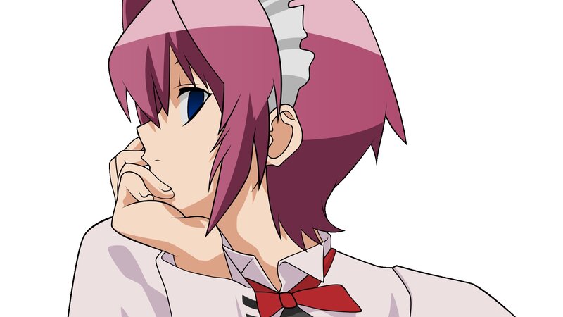 Anime Character with Pink Hair — Contemplative