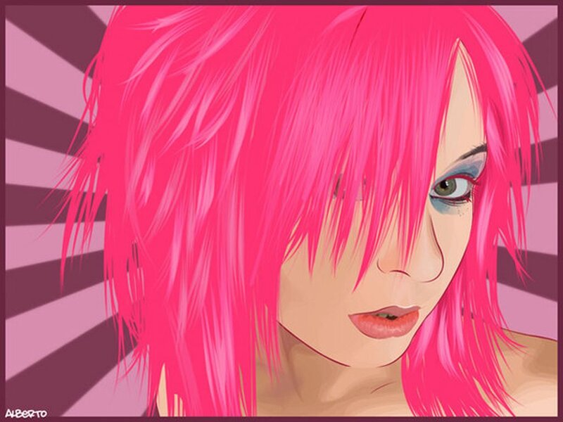Anime Character with Pink Hair — Dramatic, Digital Art, Pink Hair