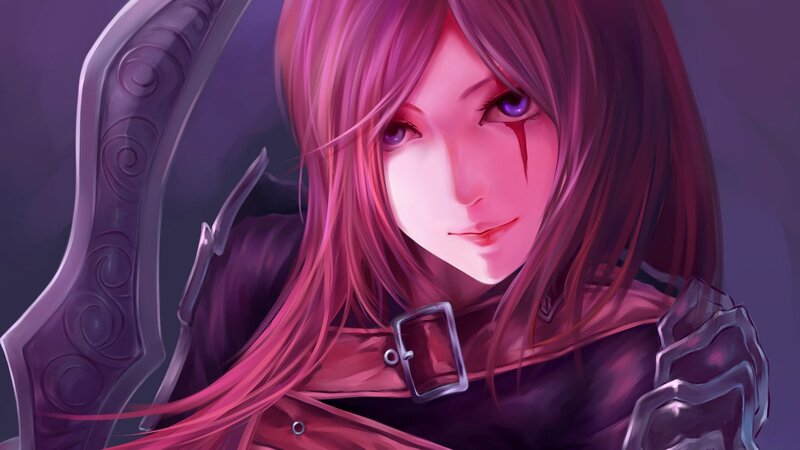 Anime Character with Pink Hair — Dramatic, Digital Art, Sword