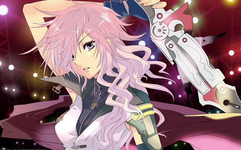 Anime Character with Pink Hair — Dramatic, Digital Art