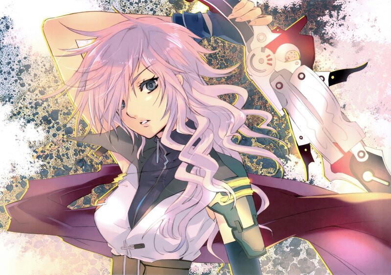 Anime Character with Pink Hair — Dramatic, Manga, Mechanical Arm