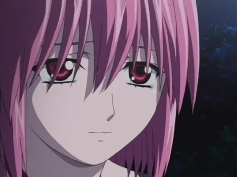 Anime Character with Pink Hair — Dramatic, Night, Eyes