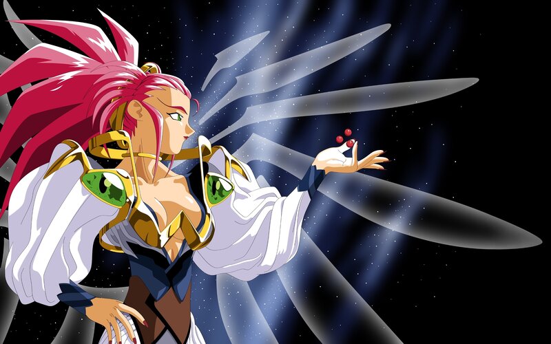 Anime Character with Pink Hair — Dramatic, Night, Pink Hair