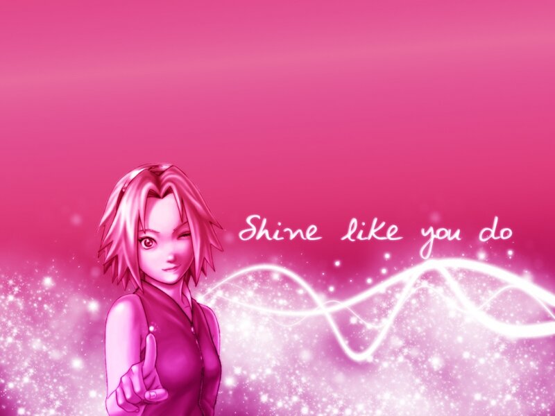 Anime Character with Pink Hair — Dreamy, Sparkles