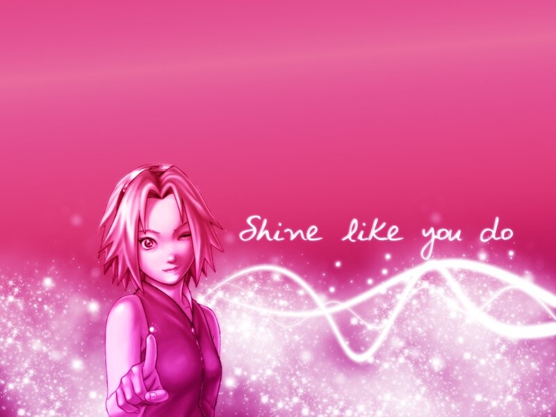 Anime Character with Pink Hair — Dreamy, Text