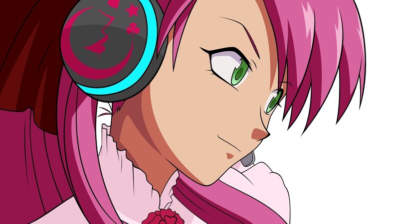 Anime Character with Pink Hair — Focused