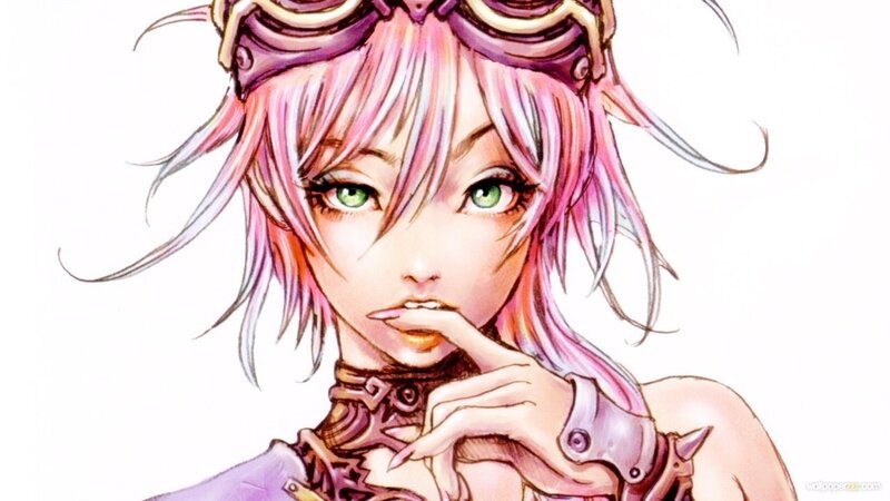 Anime Character with Pink Hair — Neutral