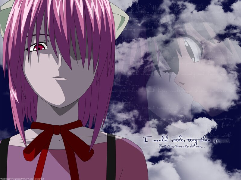 Anime Character with Pink Hair — Purple, Dramatic, Night, Clouds