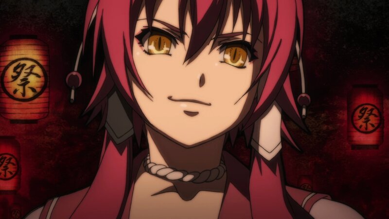 Anime Character with Pink Hair — Red
