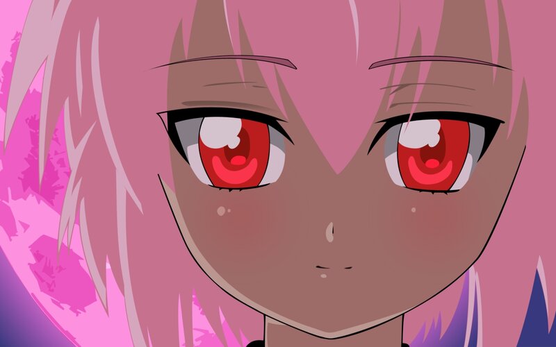anime character with pink hair