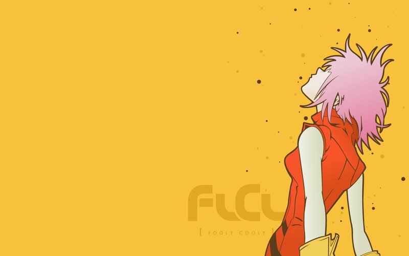 Anime Character with Pink Hair — Yellow