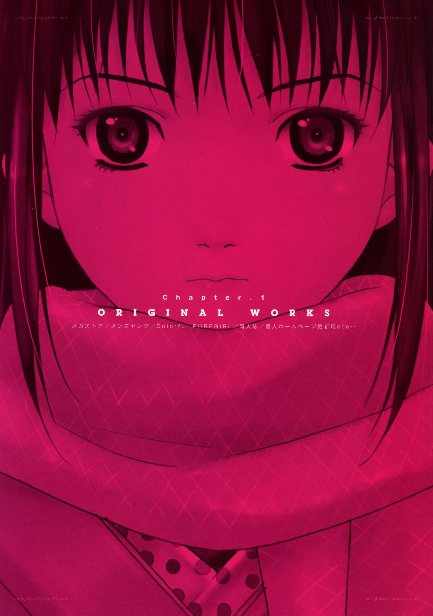 Anime character with pink overlay