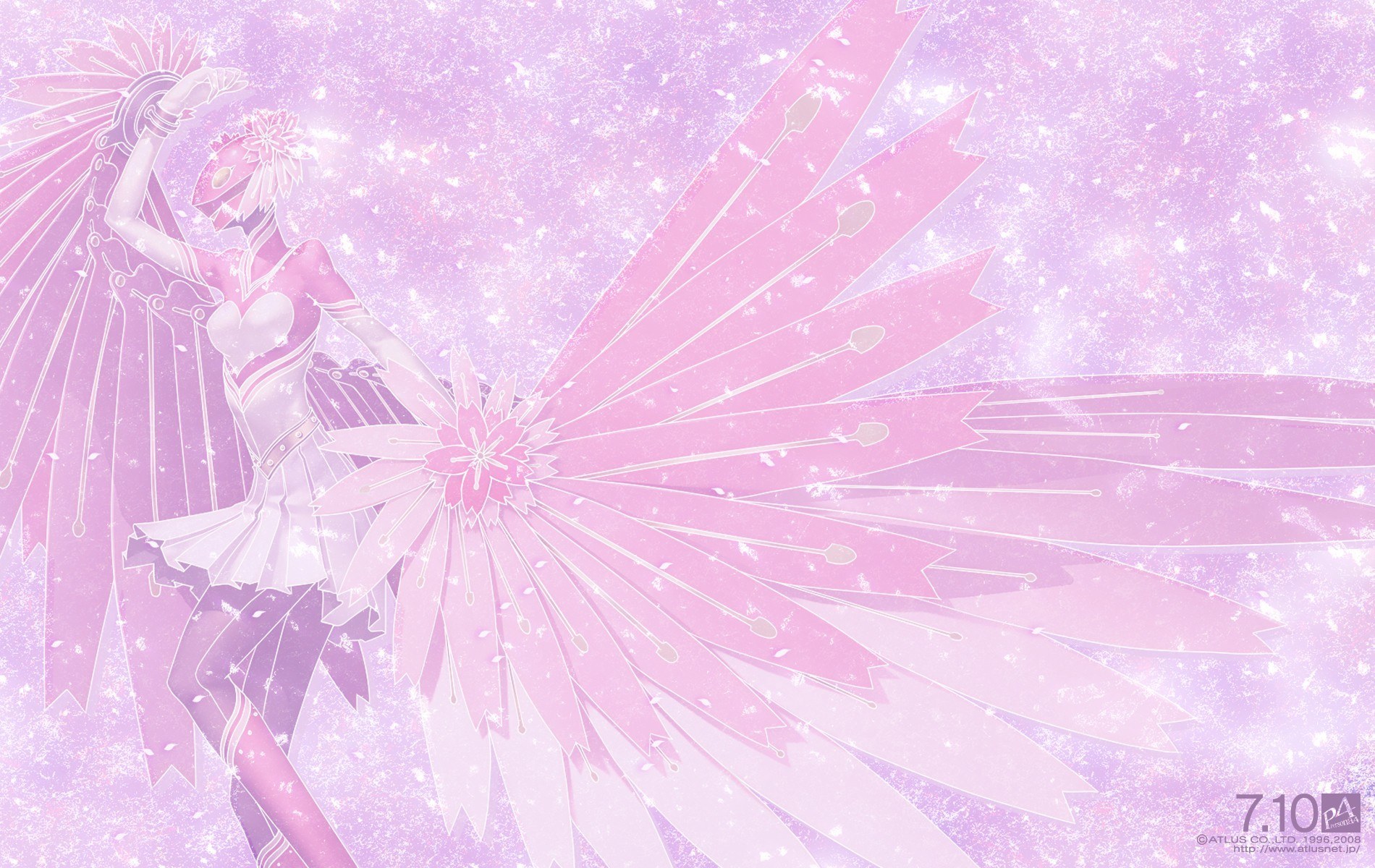 anime character with pink wings