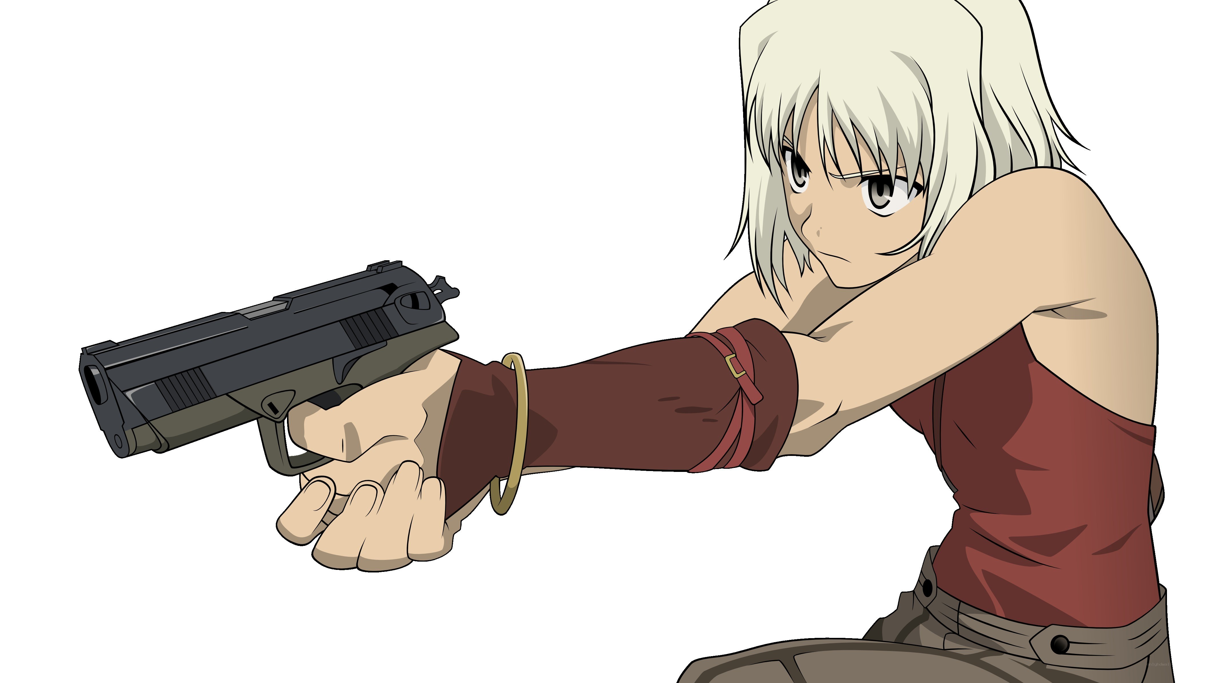 anime character with pistol