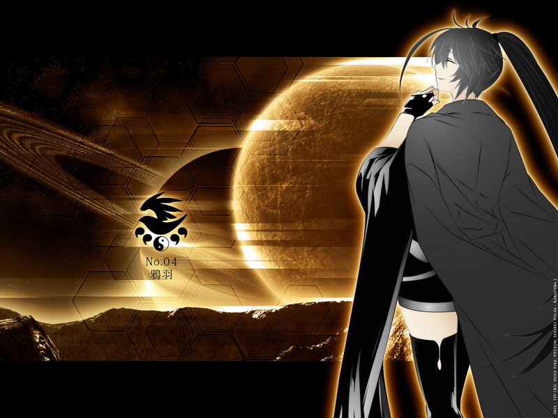 Anime character with planet backdrop