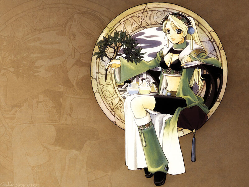 Anime character with plant